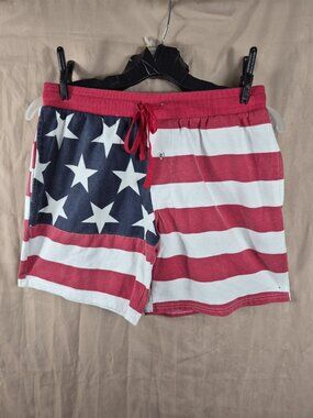 Under Disguise Women's Red White & Blue 4th of July Drawstring Shorts Size M